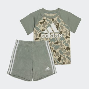 ست تی شرت و شورت ورزشی آدیداس Dino Camo بچه‌گانه