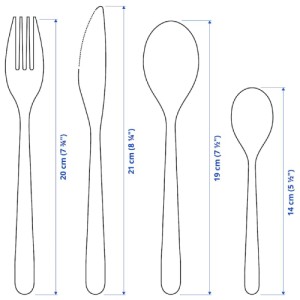 سرویس قاشق چنگال کارد 24 تکه ایکیا FORNUFT
