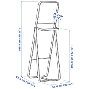 آینه قدی ایستاده ایکیا IKORNNES با جای آویز لباس