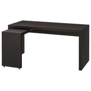 میز با پنل بیرون کش ایکیا MALM سایز 151 در 65