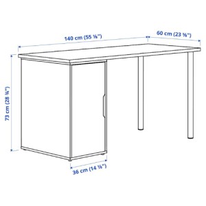 میز کمد دار ایکیا LAGKAPTEN / ALEX سایز 140 در 60