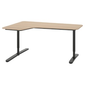 میز کار L سمت چپ ایکیا BEKANT سایز 160 در 110