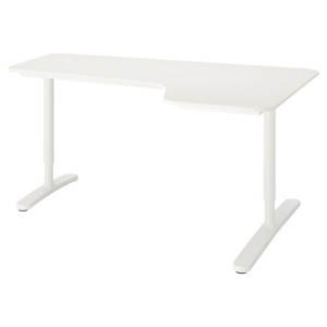 میز کار L سمت راست ایکیا BEKANT سایز 160 در 110