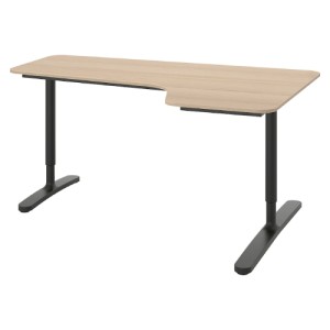 میز کار L سمت راست ایکیا BEKANT سایز 160 در 110