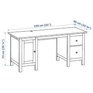 میز 155 در 65 سانتی ایکیا HEMNES