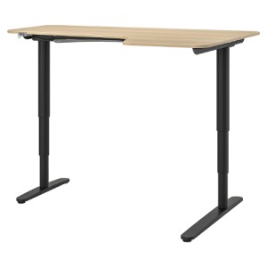 میز نشسته/ایستاده L راست ایکیا BEKANT سایز 160 در 110