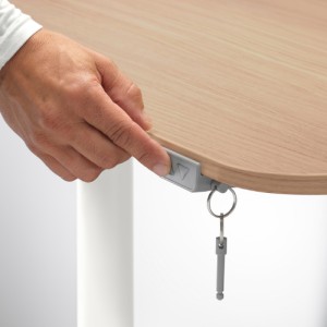 میز نشسته/ایستاده L راست ایکیا BEKANT سایز 160 در 110