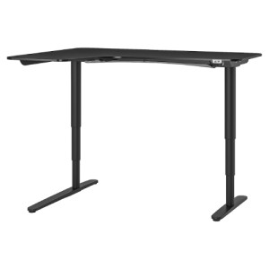 میز نشسته/ایستاده L چپ ایکیا BEKANT سایز 160 در 110