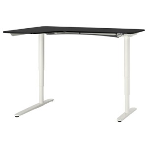 میز نشسته/ایستاده L چپ ایکیا BEKANT سایز 160 در 110