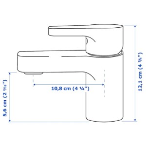 شیر میکسر روشویی ایکیا ENSEN سایز 12 سانتی