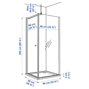 کابین دوش با سینی ایکیا OPPEJEN