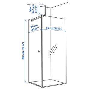 کابین دوش حمام ایکیا OPPEJEN