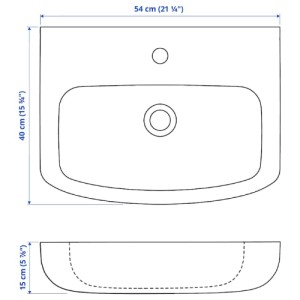 سینک روشویی ایکیا BJORKAN سایز 54x40