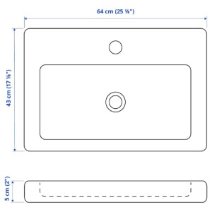 سینک روشویی ایکیا TVALLEN سایز 64x43