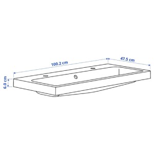 سینک روشویی ایکیا BACKSJON سایز 100x48