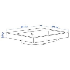 سینک روشویی ایکیا BACKSJON سایز 60x48