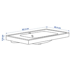 سینک روشویی ایکیا ORRSJON سایز 82x49