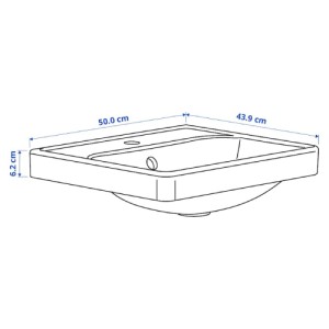 سینک روشویی نیمه فرو رفته ایکیا ORRSJON سایز 50x44