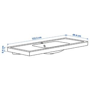 سینک روشویی ایکیا ORRSJON سایز 122x49