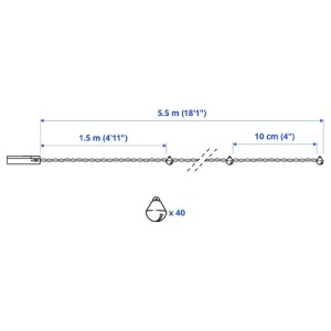 ریسه LED با 40 چراغ ایکیا STRALA