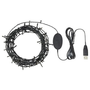 ریسه LED با 100 چراغ ایکیا STRALA برق با USB