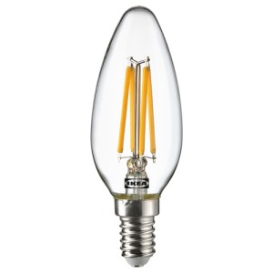 چراغ حبابی LED پایه E14 ایکیا SOLHETTA با 250 لومن