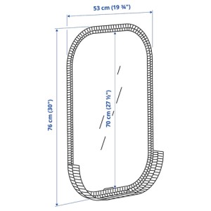 آینه دیواری ایکیا SOMMARBO سایز 53 در 76 سانتی