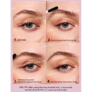 SHEGLAM Set Me Up Brow Gel Long Lasting Waterproof Clear Eyebrow Gel Long Wear Smudge-proof