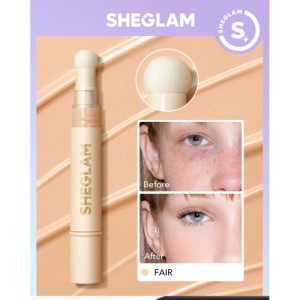 SHEGLAM Complexion Boost Concealer-Fair Sponge-Head Applicator Matte Liquid Concealer Long Lasting Brightening Color Corrector Weightless All-Day Long Lasting Hydrating
