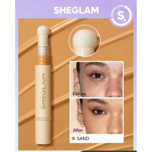 SHEGLAM Complexion Boost Concealer-Sand Sponge-Head Applicator Matte Liquid Concealer Long Lasting Brightening Color Corrector Weightless All-Day Long Lasting Hydrating