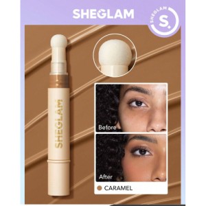 SHEGLAM Complexion Boost Concealer-Chestnut Sponge-Head Applicator Matte Liquid Concealer Long Lasting Brightening Color Corrector Weightless All-Day Long Lasting Hydrating