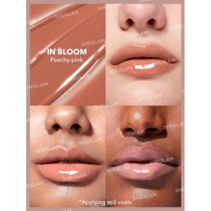 SHEGLAM Pout-Perfect Shine Lip Plumper-Makin' Me Blush Moisturizing Plumping Solid Lip Gloss Non-Stick Nourishing Lip Plumping Serum Coconut Oil Lipstick Lip Cosmetics