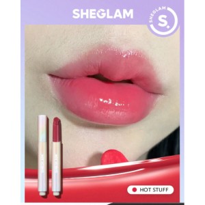 SHEGLAM Pout-Perfect Shine Lip Plumper-Hot Stuff Moisturizing Plumping Solid Lip Gloss Non-Stick Nourishing Lip Plumping Serum Coconut Oil Lipstick Lip Cosmetics