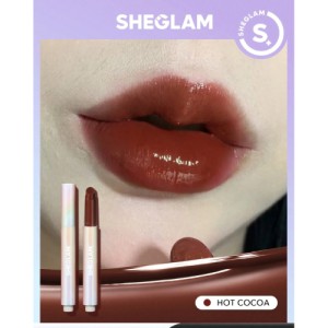 SHEGLAM Pout-Perfect Shine Lip Plumper-Hot Cocoa Moisturizing Plumping Solid Lip Gloss Non-Stick Nourishing Lip Plumping Serum Coconut Oil Lipstick Lip Cosmetics