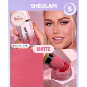 SHEGLAM Color Bloom Liquid Blush Matte Finish-Love Cake  Gel Cream Blush  Long Lasting Non-Fading Highly Pigmented Lightweight Long Wear Smooth Blusher