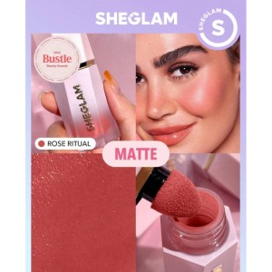 SHEGLAM Color Bloom Liquid Blush Matte Finish-Rose Ritual  Gel Cream Blush  Long Lasting Non-Fading Highly Pigmented Lightweight Long Wear Smooth Blusher