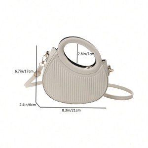 Fashion purple niche design French gentle lady new trend commuter date hand-held shoulder cross-body women's bag