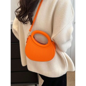 Fashion Yellow niche design French gentle lady new trend commuter date hand-held shoulder cross-body women's bag