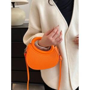 Fashion Yellow niche design French gentle lady new trend commuter date hand-held shoulder cross-body women's bag