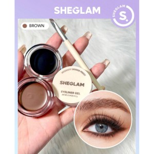 SHEGLAM Intensify Smudge-Proof Eyeliner Gel-Brown 3 Colors Long-Lasting Matte Eyeliner Gel Waterproof And Sweat-proof No Smudge Evenly Pigmented Multi-Use Smooth High Pigment
