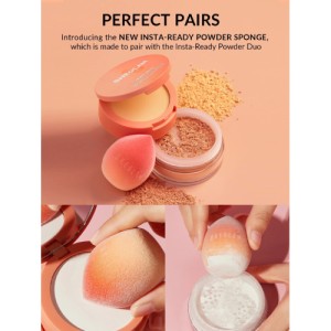 SHEGLAM Insta-Ready Face & Under Eye Setting Powder Duo-Bubblegum 2 In 1 Pink Brightening Oil Control Loose Setting Powder Matte Pore-less Waterproof Long Lasting Pressed Powder