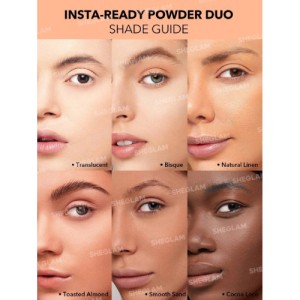 SHEGLAM Insta-Ready Face & Under Eye Setting Powder Duo-Bubblegum 2 In 1 Pink Brightening Oil Control Loose Setting Powder Matte Pore-less Waterproof Long Lasting Pressed Powder