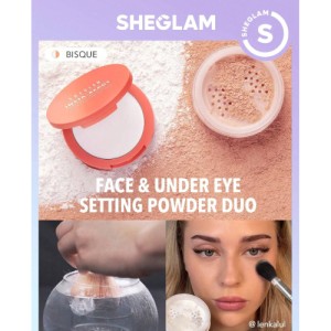 SHEGLAM Insta-Ready Face & Under Eye Setting Powder Duo-BISQUE