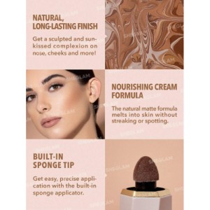 SHEGLAM Sun Sculpt Liquid Contour-Soft Tan  Gel Cream Contour  Non-Greasy Long Lasting Highly Pigmented Natural Contour Contouring Weightless Bronzer