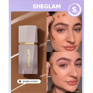 SHEGLAM Sun Sculpt Liquid Contour-Warm Honey  Gel Cream Contour  Non-Greasy Long Lasting Highly Pigmented Natural Contour Contouring Weightless Bronzer