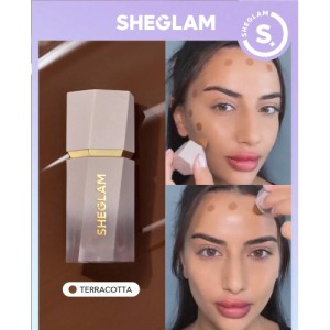 SHEGLAM Sun Sculpt Liquid Contour-Terracotta  Gel Cream Contour  Non-Greasy Long Lasting Highly Pigmented Natural Contour Contouring Weightless Bronzer