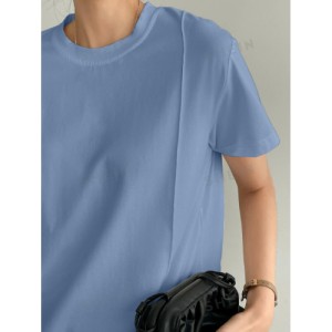 SHEIN Dazy-Less Solid Seam Detail Tee