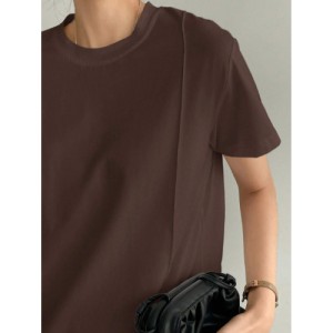 SHEIN Dazy-Less Solid Seam Detail Tee