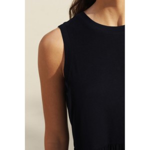 NEXT Black Sleeveless Cotton Jersey Midi Summer Dress Regular