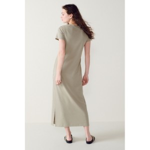 NEXT Ribbed T-Shirt Style Maxi Column Dress With Slit Detail Regular